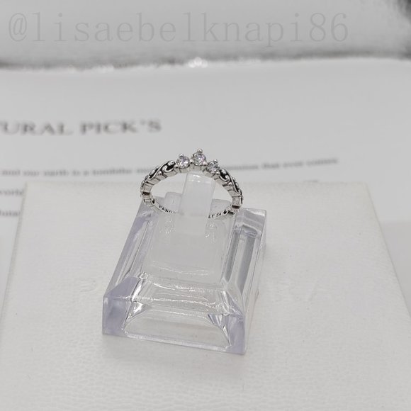 Pandora Silver Ring with Clear Stones - Picture 4 of 8